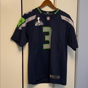 Russel Wilson Seahawks Jersey + super bowl patch